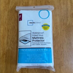 NEW Waterproof Fitted Vinyl Mattress Protector Full Mattress up to 12”